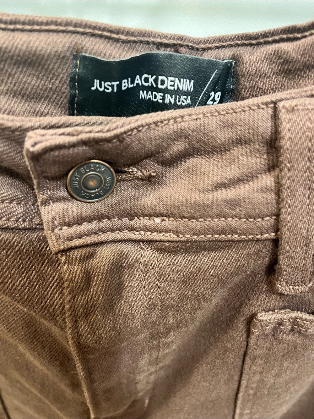 Just Black Denim 29 jeans raw fray cropped stretch